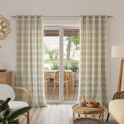 KRATKA Tkanina dekoracyjna typu MILAS, szer. 165cm, kolor pastelowy oliwkowy D00205/MIL/001/165000/1