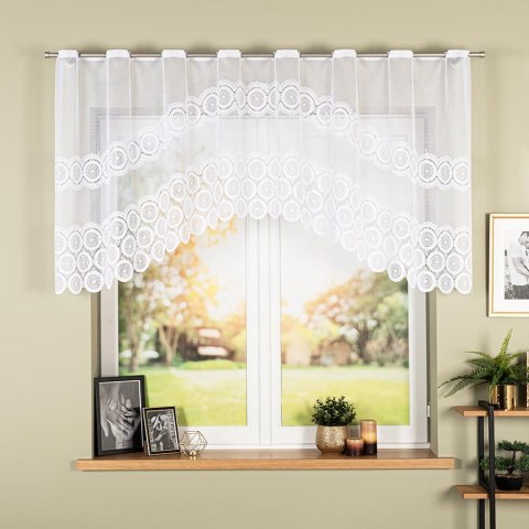 MALWINA Firanka z oczkami tkanymi, 100x250cm, kolor biały 018535/FBL/001/250100/1