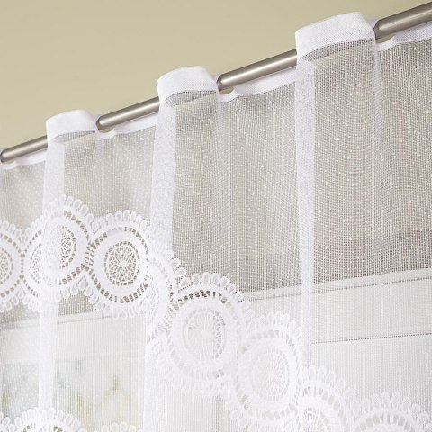 MALWINA Firanka z oczkami tkanymi, 100x250cm, kolor biały 018535/FBL/001/250100/1