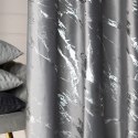 MARMA Zasłona gotowa na przelotkach, 250x140cm, kolor 005 jasny szary ze srebrnym nadrukiem na VELVI TD00