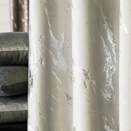 MARMA Zasłona gotowa na przelotkach, 250x140cm, kolor 021 pastelowy szary ze srebrnym nadrukiem na VELVI