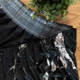 MARMA Zasłona gotowa na taśmie, 250x140cm, kolor 111 czarny ze srebrnym nadrukiem na VELVI TD0037/ZGT/111