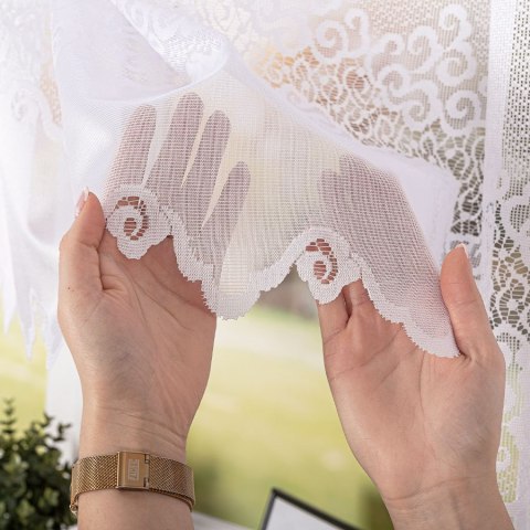 MODESTA Firanka żakardowa gotowa, 80x250cm, kolor biały 017173/FBL/001/250080/1