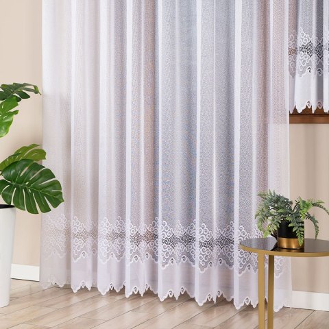 MODESTA Firanka żakardowa gotowa, 250x300cm, kolor biały 017173/FBP/001/300250/1