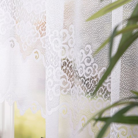 MODESTA Firanka żakardowa gotowa, 160x400cm, kolor biały 017173/FBL/001/400160/1