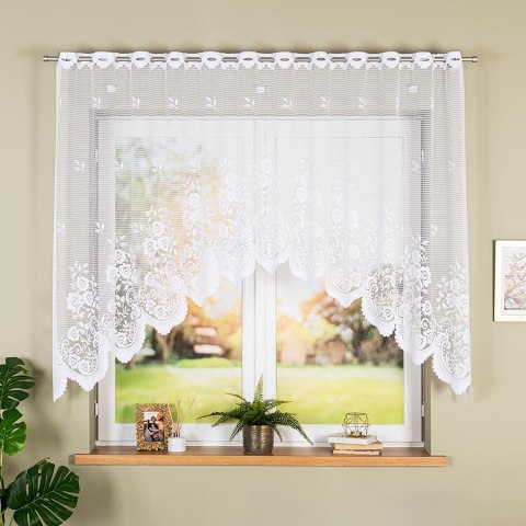 SARA Firanka żakardowa gotowa, 140x250cm, kolor biały 044330/FBL/001/250140/1