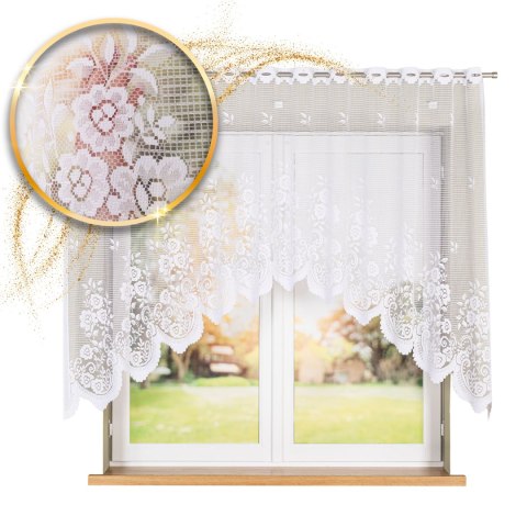 SARA Firanka żakardowa gotowa, 140x250cm, kolor biały 044330/FBL/001/250140/1