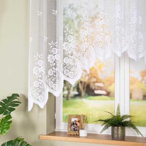 SARA Firanka z oczkami tkanymi, 140x300cm, kolor biały 044330/FBL/001/300140/1