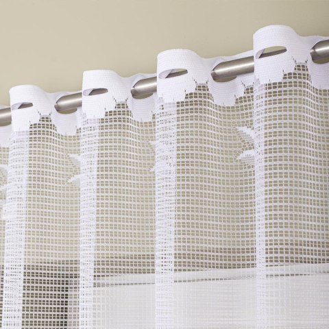 SARA Firanka z oczkami tkanymi, 160x300cm, kolor biały 044330/FBL/001/300160/1