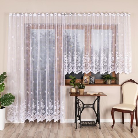 SARA Firanka z oczkami tkanymi, 250x300cm, kolor biały 044330/FBP/001/300250/1