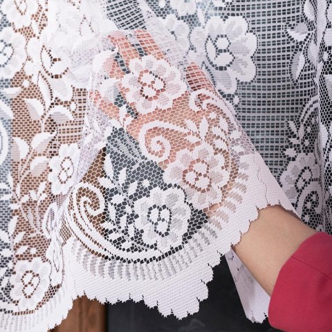 SARA Firanka z oczkami tkanymi, 250x300cm, kolor biały 044330/FBP/001/300250/1