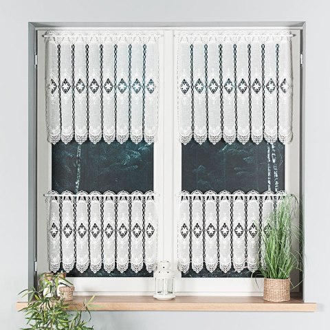 Zazdrostka z aplikacją, wys. 60cm, kolor 012 kremowy 015590/000/012/000060/1