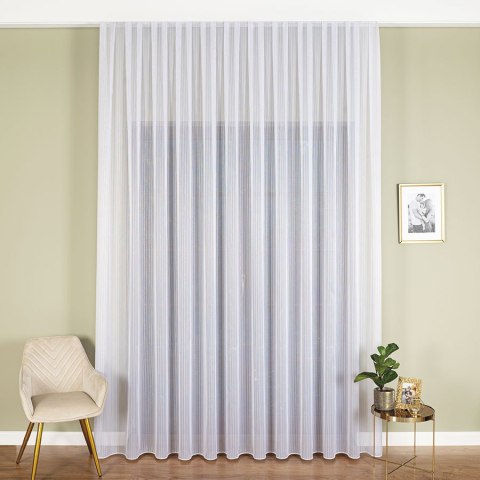 Firanka fantazyja ze złotą, błyszczącą nitką, wys. 300cm, kolor biały 001238/OLO/004/000300/1