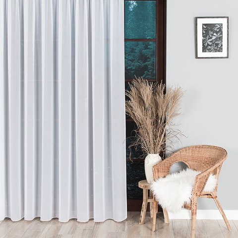 Firanka fantazyjna z ołowianką, wys. 300cm, kolor biały 031671/OLO/001/000300/1