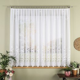 Firanka żakardowa, pasowa, wys. 160cm, kolor biały 361740/000/001/000160/1