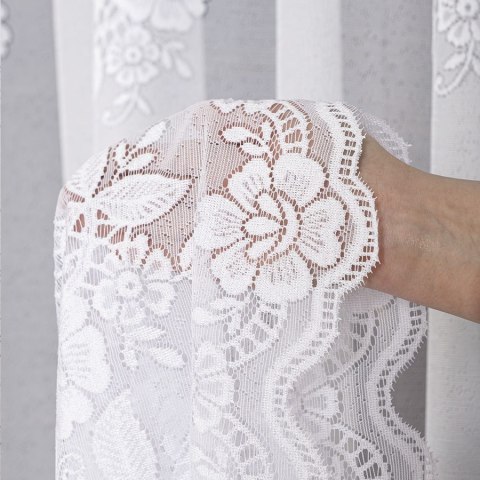 Firanka żakardowa, pasowa, wys. 160cm, kolor biały 361740/000/001/000160/1