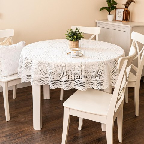 INESS Obrus ażurowy, fi 160cm , kolor biały 913501/KSP/001/160000/1