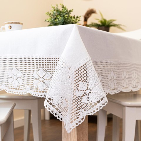 RACHELA Obrus z ażurem, 110x160cm, kolor biały 912432/KSP/001/110160/1