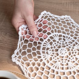 Serweta z ażurem, 25cmx25cm, kolor biały 914166/KSP/001/025025/1