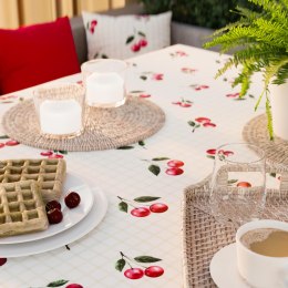 WISIENKI Tkanina dekoracyjna NINA WODOODPORNA, szer. 160cm, kolor 004 beżowy D00319/NIW/004/160000/1