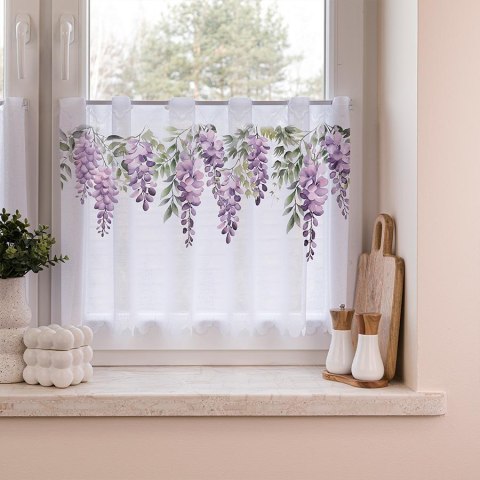 WISTERIA Zazdrostka żakardowa 361910, wys. 50cm, kolor biały D00309/ZAZ/001/000050/1