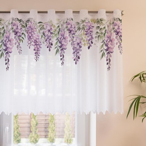 WISTERIA Zazdrostka żakardowa 361910, wys. 70cm, kolor biały D00309/ZAZ/001/000070/1