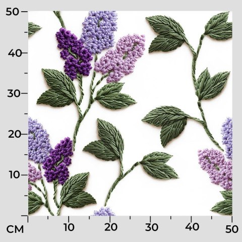 KWIATY BZU Z EFEKTEM WYSZYWANIA Tkanina dekoracyjna typu MILAS, szer. 165cm, kolor biały D00327/MIL/001/165000/1