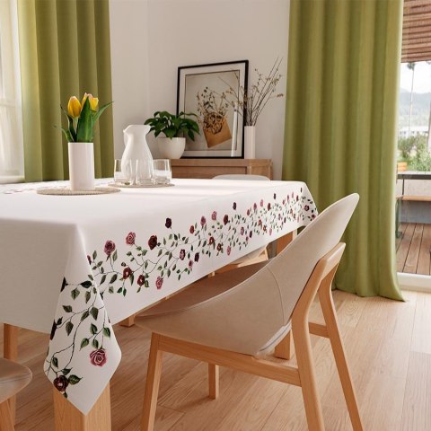 RÓŻYCZKI Tkanina dekoracyjna NINA WODOODPORNA, szer. 160cm, kolor biały D00326/NIW/001/160000/1