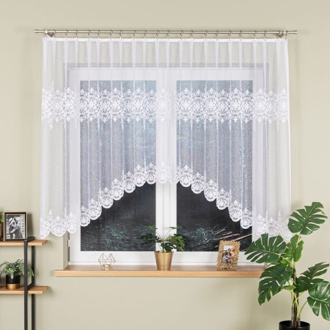 ŻANETA Firanka żakardowa gotowa, 135x400cm, kolor biały 181043/FBL/001/400135/1