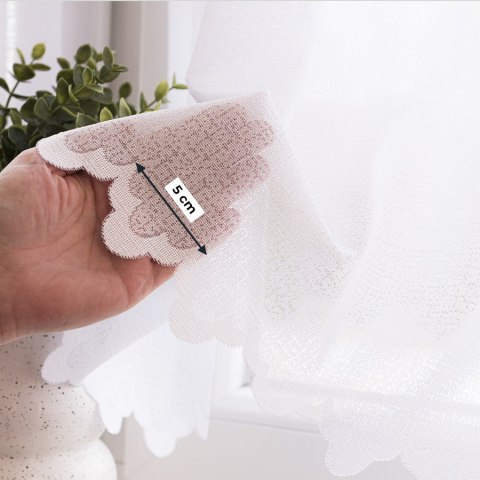 Zazdrostka żakardowa z samym dołem, wys. 50cm, kolor biały 361910/000/001/000050/1