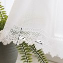 Zazdrostka żakardowa ze wzorem na samym dole, wys. 70cm, kolor biały 361930/000/001/000070/1