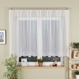 AGNIESZKA Firanka żakardowa gotowa, szerokość 300cm x wysokość 130cm, kolor biały 358991/FBP/001/300130/1