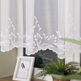 AGNIESZKA Firanka żakardowa gotowa, szerokość 300cm x wysokość 130cm, kolor biały 358991/FBP/001/300130/1