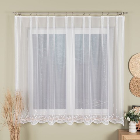 AGNIESZKA Firanka żakardowa gotowa, szerokość 300cm x wysokość 170cm, kolor biały 358991/FBP/001/300170/1