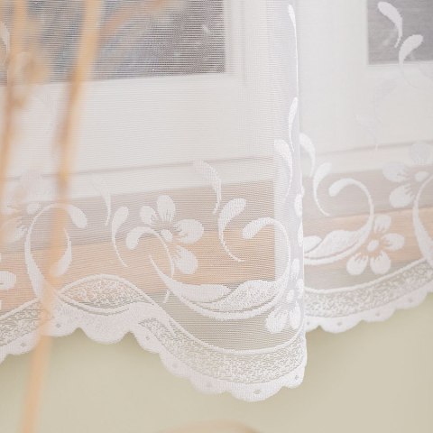 AGNIESZKA Firanka żakardowa gotowa, szerokość 300cm x wysokość 170cm, kolor biały 358991/FBP/001/300170/1