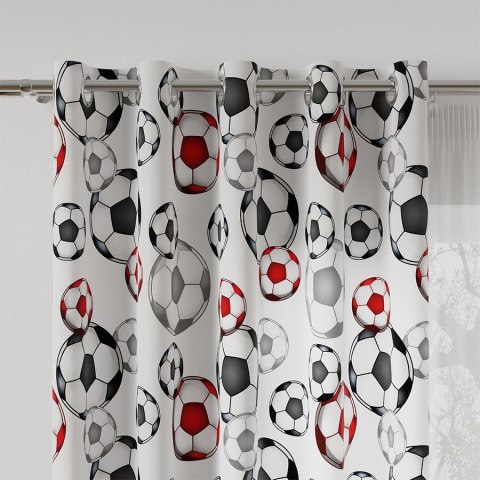 FUTBOL Tkanina dekoracyjna typu MILAS, szer. 165cm, kolor 003 czerwony (do wyczerpania zasobów) D00051/MIL/003/165000/1