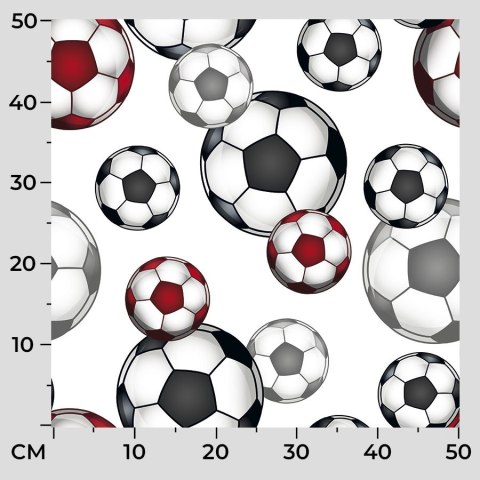 FUTBOL Tkanina dekoracyjna typu MILAS, szer. 165cm, kolor 003 czerwony (do wyczerpania zasobów) D00051/MIL/003/165000/1