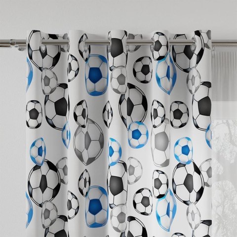 FUTBOL Tkanina dekoracyjna typu MILAS, szer. 165cm, kolor 007 niebieski D00051/MIL/007/165000/1