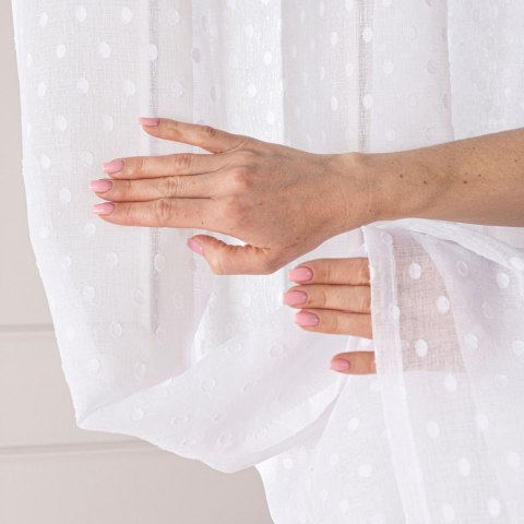 Firana gotowa na przelotkach, 250x140 cm, kolor biały 424091/FGP/001/140250/1