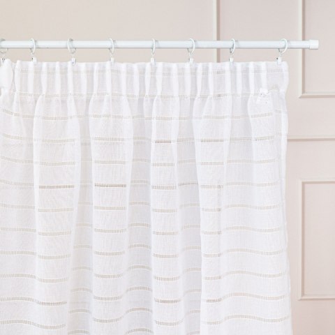 Firana gotowa na taśmie, 250x140cm, kolor biały 424088/FGT/001/140250/1