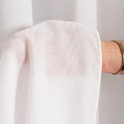 Firanka fantazyjna z ołowianką, wys. 300cm, kolor biały 424083/OLO/001/000300/1