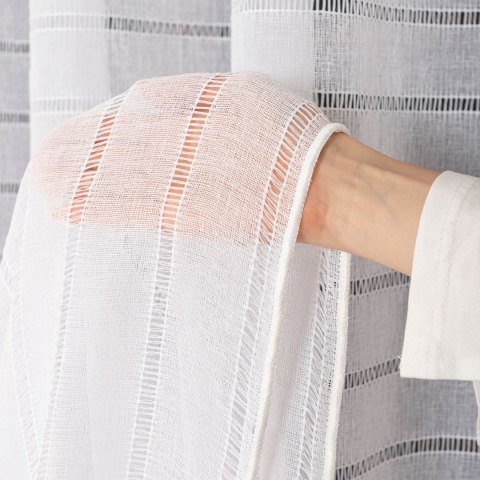 Firanka fantazyjna z ołowianką, wys. 300cm, kolor biały 424088/OLO/001/000300/1