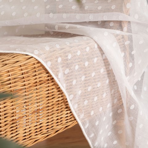 Firanka fantazyjna z ołowianką, wys. 300cm, kolor biały 424091/OLO/001/000300/1