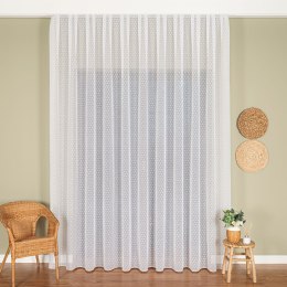 Firanka fantazyjna z ołowianką, wys. 300cm, kolor biały 424091/OLO/001/000300/1