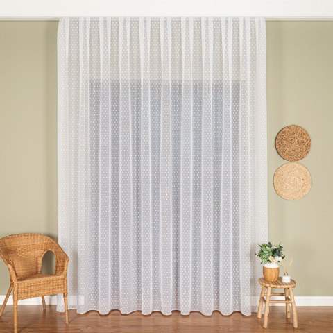 Firanka fantazyjna z ołowianką, wys. 300cm, kolor biały 424091/OLO/001/000300/1