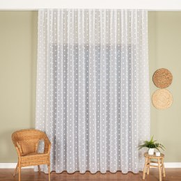 Firanka fantazyjna z ołowianką, wys. 300cm, kolor biały 424092/OLO/001/000300/1