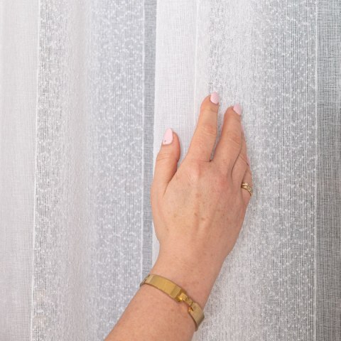 Firanka fantazyjna z ołowianką, wys. 300cm, kolor biały 424118/OLO/001/000300/1