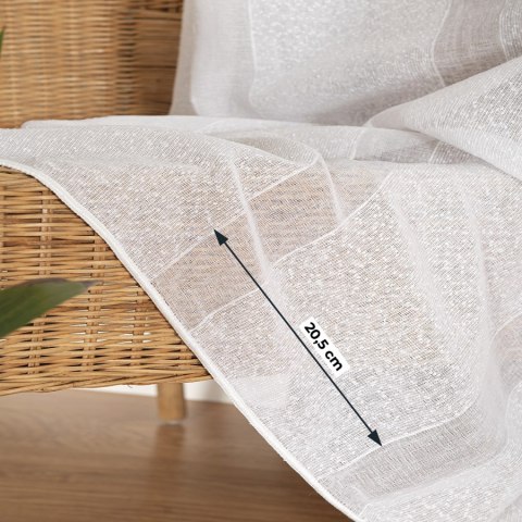 Firanka fantazyjna z ołowianką, wys. 300cm, kolor biały 424118/OLO/001/000300/1