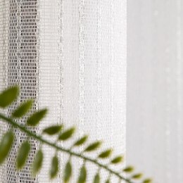 Firanka fantazyjna z ołowianką, wys. 300cm, kolor 004 biały ze srebrną nitką 002047/OLO/004/000300/1