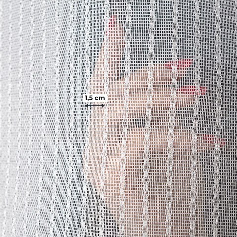 Firanka fantazyjna z ołowianką, wys. 300cm, kolor 004 biały ze srebrną nitką 002047/OLO/004/000300/1